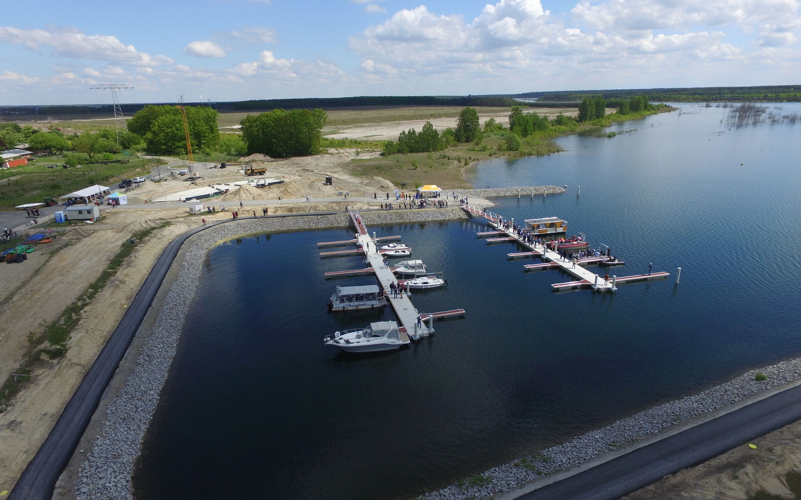 Einweihnung Sedlitzer Hafen Mai 2026, Foto: Zweckverband Lausitzer Seenland Brandenburg, Lizenz: Zweckverband Lausitzer Seenland Brandenburg