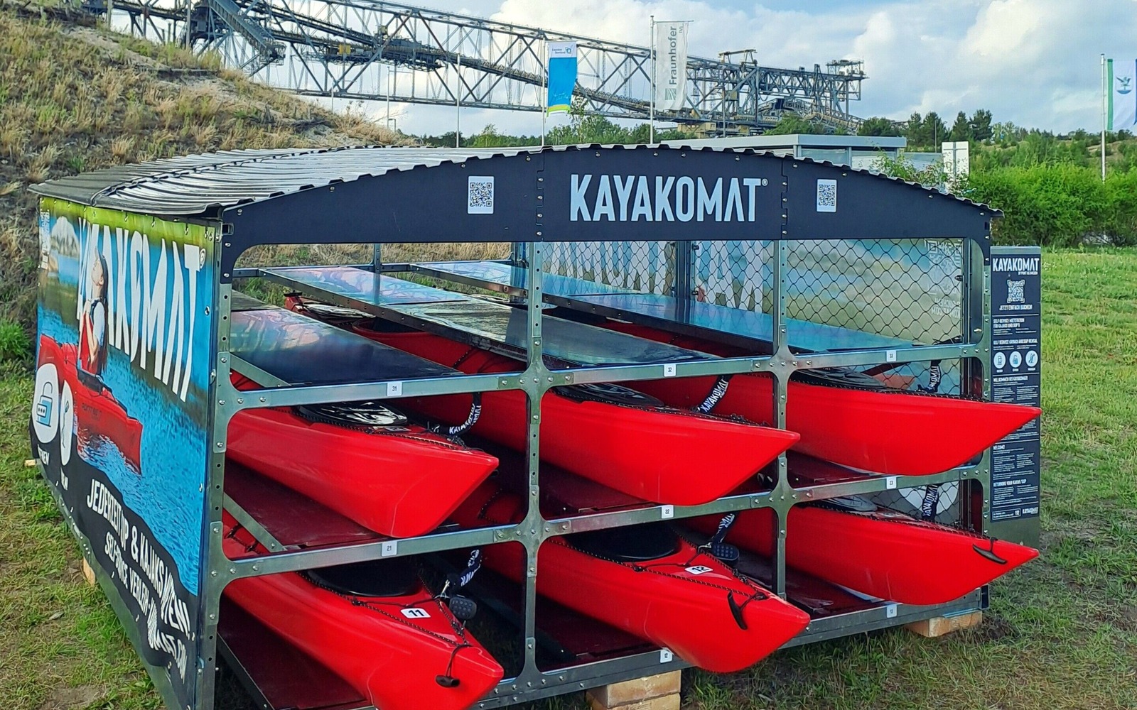 KAYAKOMAT-Station am Bergheider See, Foto: Christoph Büttner, Lizenz: Christoph Büttner